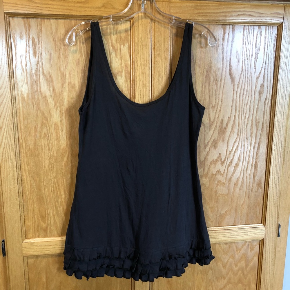 NWT Murmur Sleeveless charcoal gray blouse large